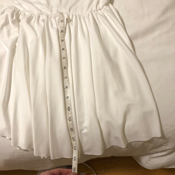 Etsy White Elegant Pleated Plunge Deep V-Neck Sleeveless Dress Medium - Picture 16 of 16